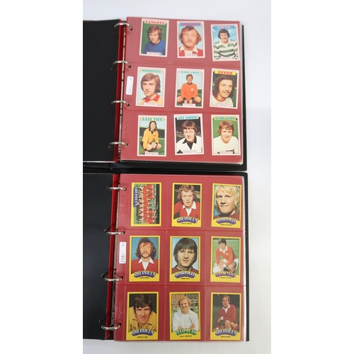 296 - Three albums containing A & BC cards, including Scottish footballers, World Cup footballers, Fotosta... 