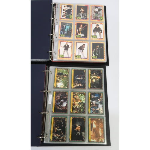 297 - Five albums of Topps trading cards, including A-Team, Dracula, New Kids on the Block, Neighbours etc... 