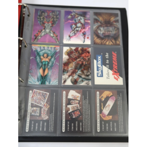 298 - Five albums of Sky box trading cards, including Lion King, X-Men, Youngblood etc.