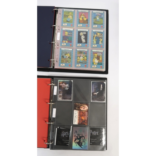 302 - Five albums of Artbox trading cards, including Pokemon, Lord of the Rings, Simpson Film Cell etc.