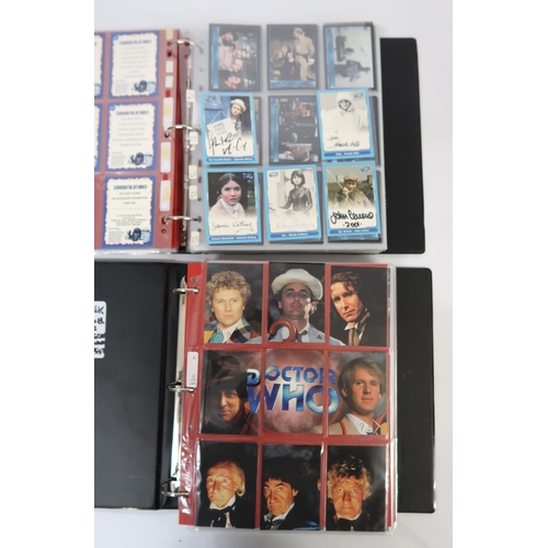 316 - Five albums of Doctor Who trading cards, including autograph cards etc.