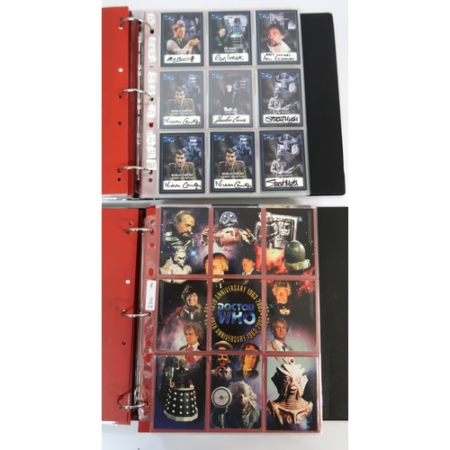 316 - Five albums of Doctor Who trading cards, including autograph cards etc.