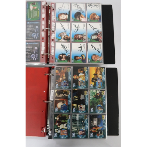 316 - Five albums of Doctor Who trading cards, including autograph cards etc.