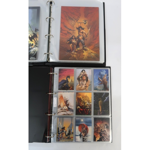 317 - Five albums of FPG trading cards, including Colossal, Larry Elmore, Ken Kelly etc.