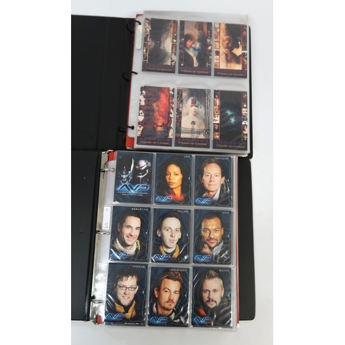 320 - Five albums of trading cards, including Sandman, Justice League, 24, Lost in Space etc.