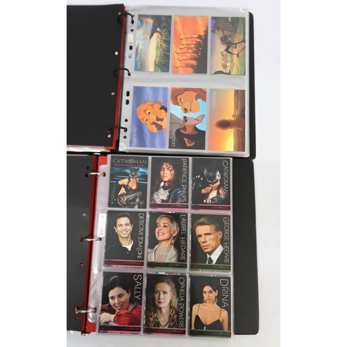 320 - Five albums of trading cards, including Sandman, Justice League, 24, Lost in Space etc.