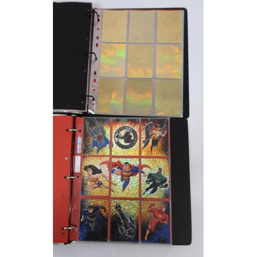 320 - Five albums of trading cards, including Sandman, Justice League, 24, Lost in Space etc.