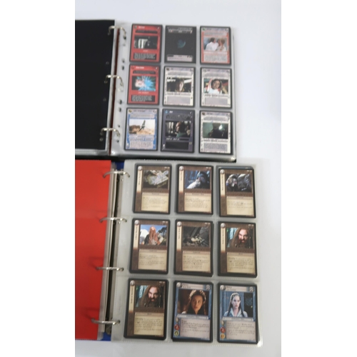 321 - Six albums of trading cards, including Cornerstone, Lord of the Rings, Star Wars etc.