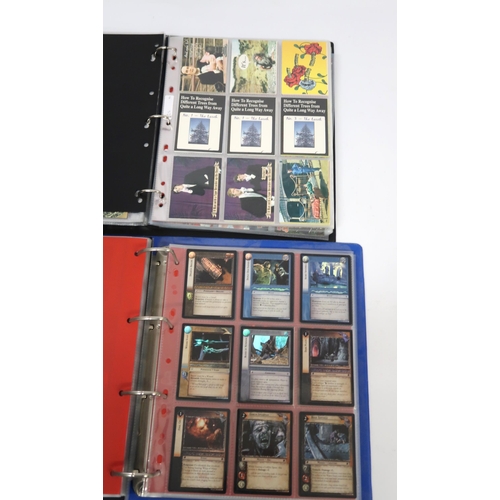 321 - Six albums of trading cards, including Cornerstone, Lord of the Rings, Star Wars etc.