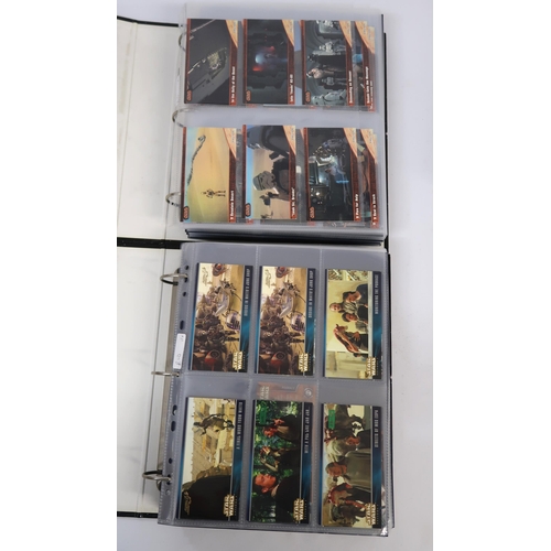 321 - Six albums of trading cards, including Cornerstone, Lord of the Rings, Star Wars etc.