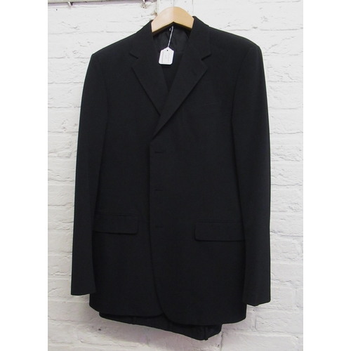 45 - Prada two piece black suit, jacket labelled 54R, made in Italy