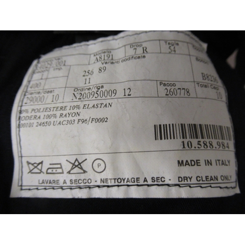 45 - Prada two piece black suit, jacket labelled 54R, made in Italy