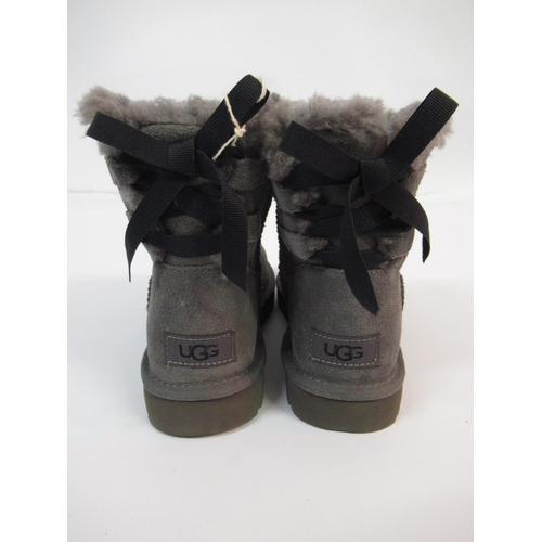 47 - Pair of ladies Ugg plush suede boots, UK size 4