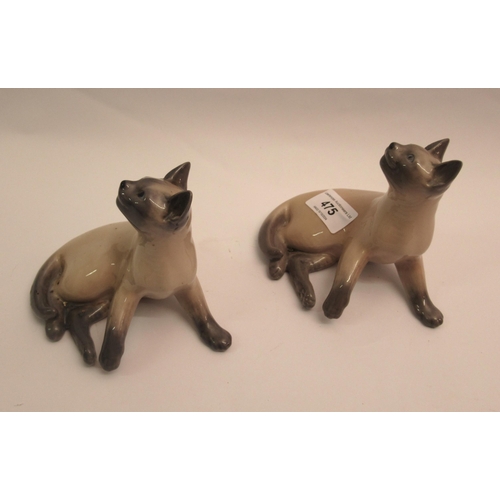 475 - Two Royal Copenhagen porcelain figures of cats