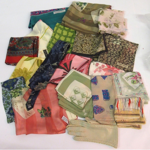 50 - Collection of various ladies silk scarves including Jacqmar, Liberty, Jaeger etc., together with a p... 