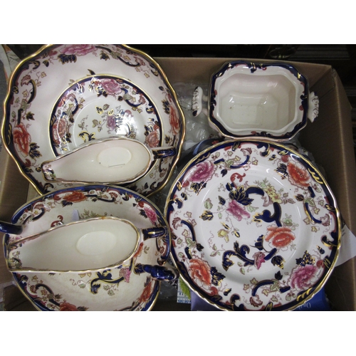 602 - Masons Blue Mandalay Ironstone part dinner service