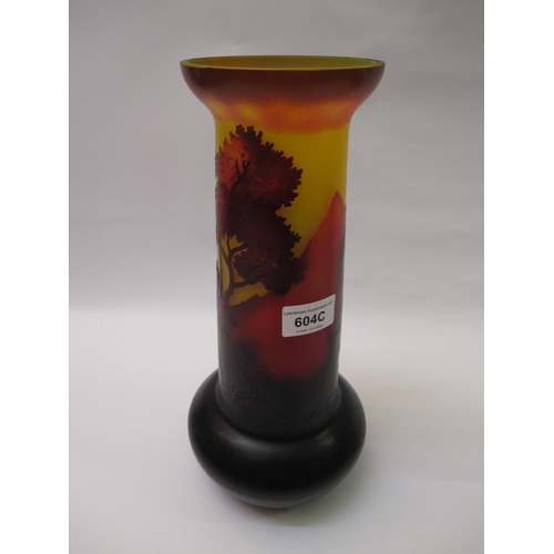 604C - Galle style cameo glass vase, 30.5cm high