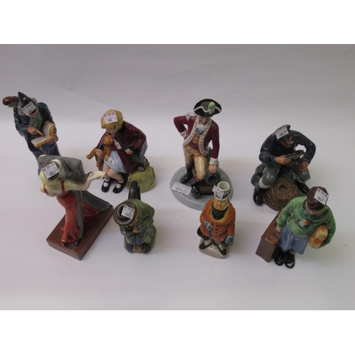 604D - Two Royal Doulton figures of children evacuees, together with other various other pottery and porcel... 