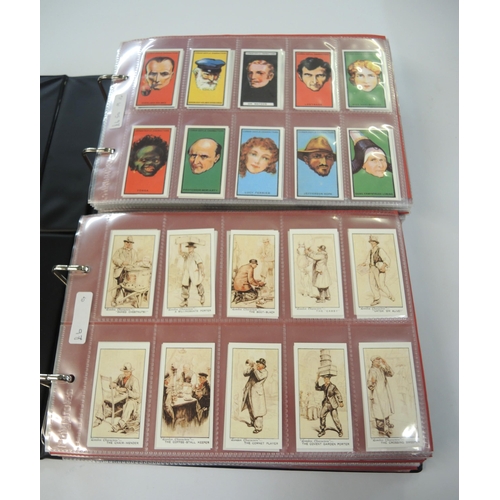 76 - Five albums of reprint trading cards including Lambert & Butler, A. Boguslasky etc.