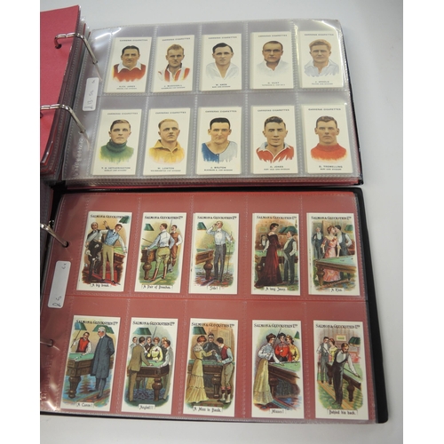 76 - Five albums of reprint trading cards including Lambert & Butler, A. Boguslasky etc.