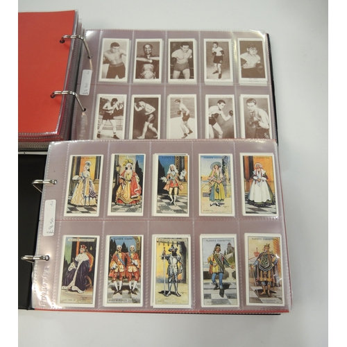 76 - Five albums of reprint trading cards including Lambert & Butler, A. Boguslasky etc.