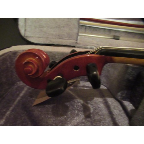 116 - Stentor Conservatoire Model MOO1931 violin with bow, in fitted case (in ' as new ' condition)