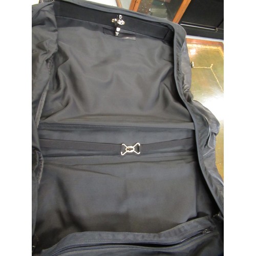 30A - Harrods black leather suit carrier