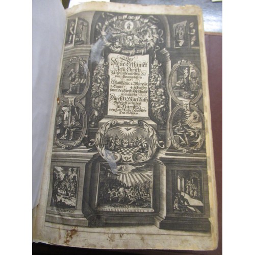 375 - Dilherr Bible (Johannes Michael), Martin Luther German Holy Bible printed Nuremberg, 1693, leather b... 