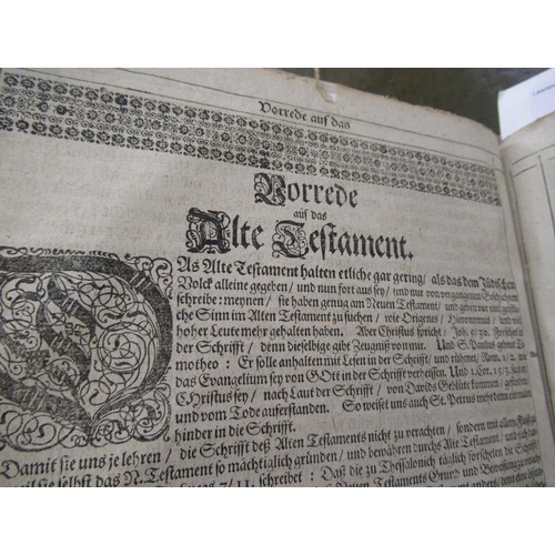 375 - Dilherr Bible (Johannes Michael), Martin Luther German Holy Bible printed Nuremberg, 1693, leather b... 