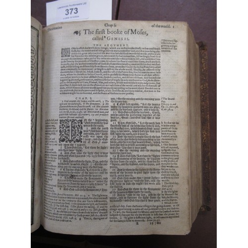 373 - Early 17th Century bible by Robert Barker, London 1614 (rebound)