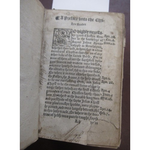 374 - Small antique leather bound volume ' The Image of Both Churches ' (title page lacking), probably 17t... 