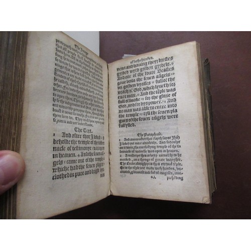 374 - Small antique leather bound volume ' The Image of Both Churches ' (title page lacking), probably 17t... 