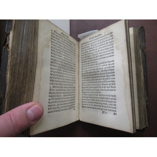 374 - Small antique leather bound volume ' The Image of Both Churches ' (title page lacking), probably 17t... 