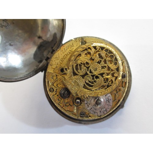 699 - 19th Century silver pair cased pocket watch by Robert Apps, Battle (at fault), together with another... 