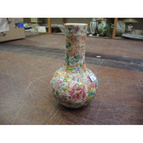 466 - Two Chinese blue and white ginger jars (lacking covers), floral enamel decorated vase and a tureen a... 