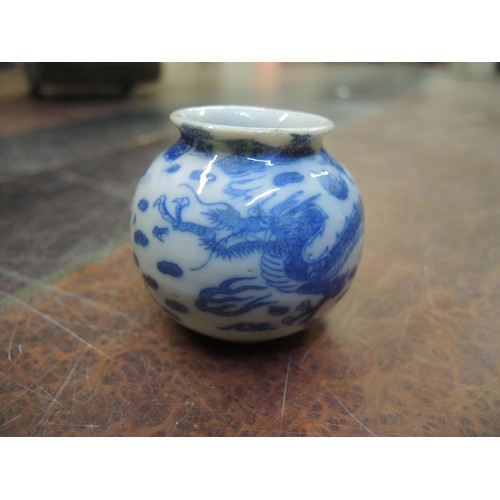 506 - 18th Century Chinese blue and white cup, two 19th Century Canton plates and sundries