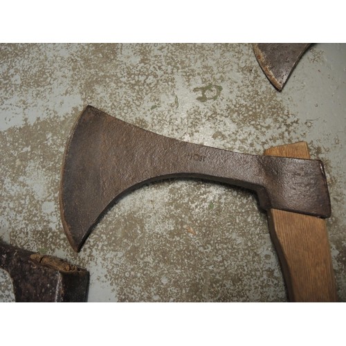 91 - Group of six various woodcutter's axes