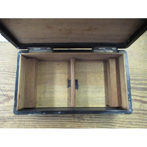 681 - Rectangular silver mounted ebony bridge box