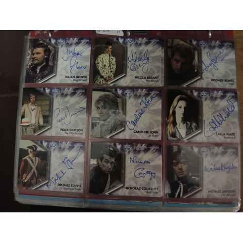 316 - Five albums of Doctor Who trading cards, including autograph cards etc.