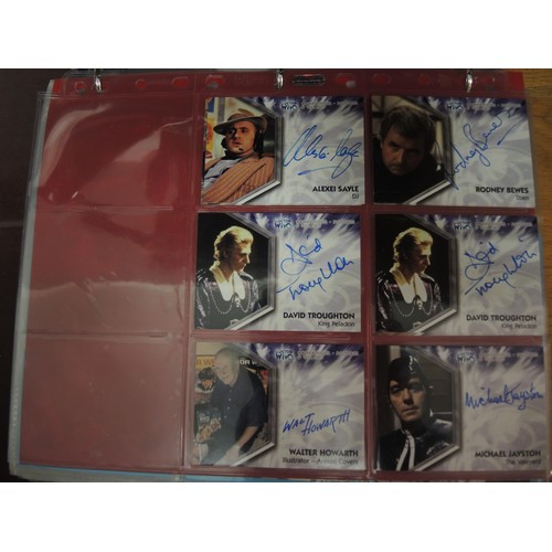 316 - Five albums of Doctor Who trading cards, including autograph cards etc.