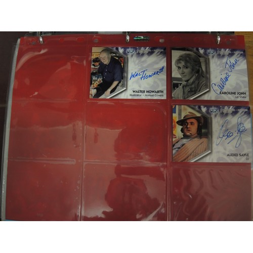 316 - Five albums of Doctor Who trading cards, including autograph cards etc.