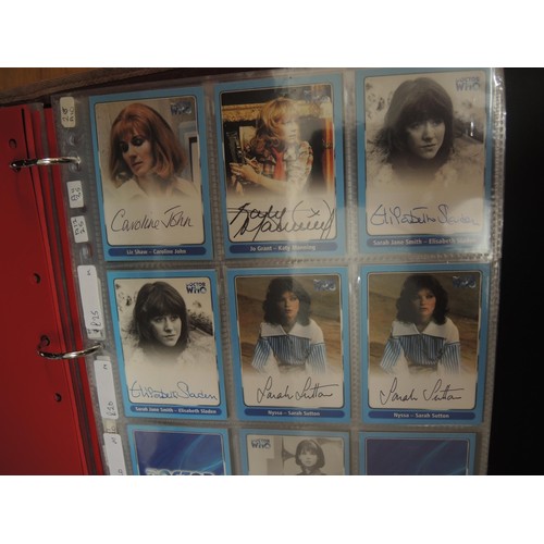 316 - Five albums of Doctor Who trading cards, including autograph cards etc.