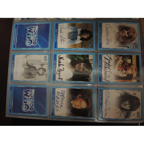 316 - Five albums of Doctor Who trading cards, including autograph cards etc.