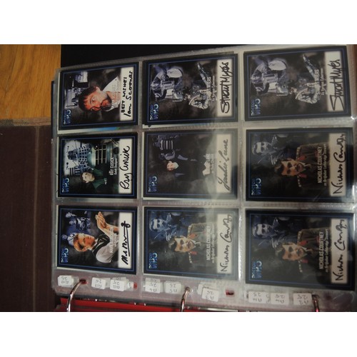 316 - Five albums of Doctor Who trading cards, including autograph cards etc.