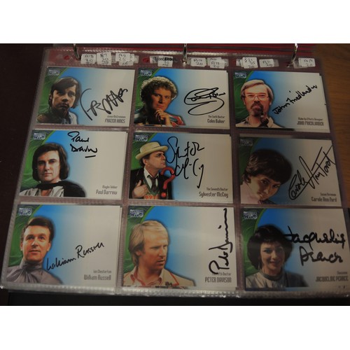 316 - Five albums of Doctor Who trading cards, including autograph cards etc.