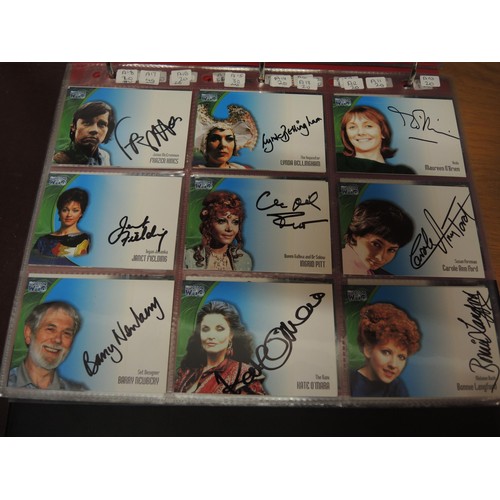 316 - Five albums of Doctor Who trading cards, including autograph cards etc.