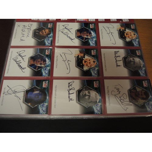 316 - Five albums of Doctor Who trading cards, including autograph cards etc.