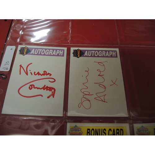 316 - Five albums of Doctor Who trading cards, including autograph cards etc.