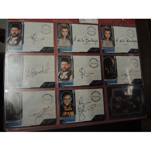 320 - Five albums of trading cards, including Sandman, Justice League, 24, Lost in Space etc.