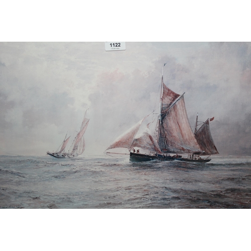 1122 - Michael Lees, pair of signed colour prints, marine scenes, 38 x 58cm each, gilt framed